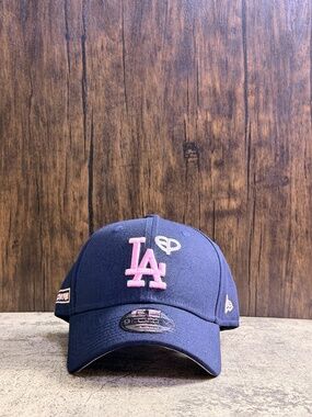 NWT New Era 9FORTY Los Angeles Dodgers BLACKPINK Navy Pink Snapback Hat OSFA